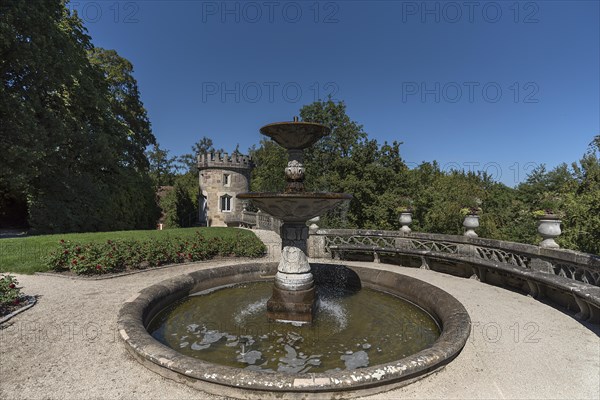 Rosenau Fountain and Castle Tower