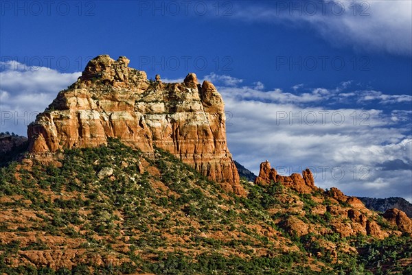 Sandstone cliffs in the evening light of Sedona