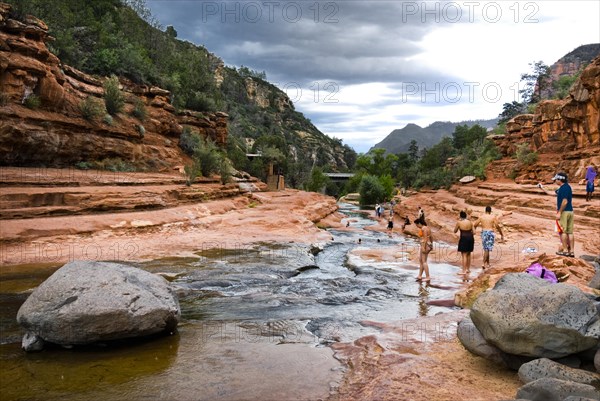 Swimming in Slide rock park