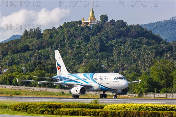 A Bangkok Air Airbus A319 aircraft with the registration HS-PPB at Koh Samui Airport