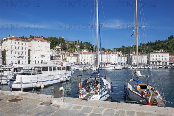 Harbour with a view of the city walls