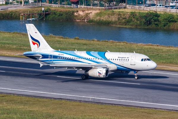 A Bangkok Air Airbus A319 aircraft with the registration HS-PPU at Koh Samui Airport