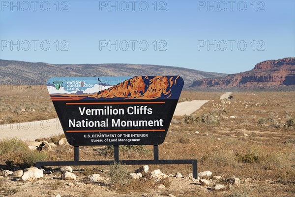 Sign Vermilion Cliffs National Monument