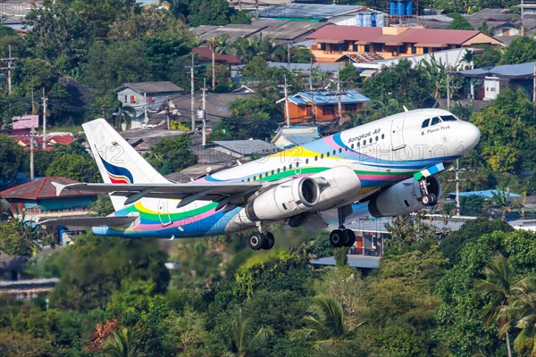 A Bangkok Air Airbus A319 aircraft with the registration HS-PGZ at Koh Samui Airport