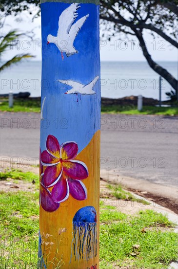 Art on lamppost