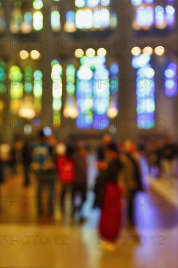 Tourists enjoy lights and colours