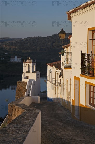 Alley along city wall in the town Mertola
