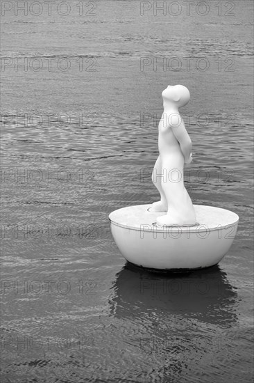 Buoy floating in the harbour