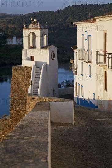 Alley along city wall in the town Mertola