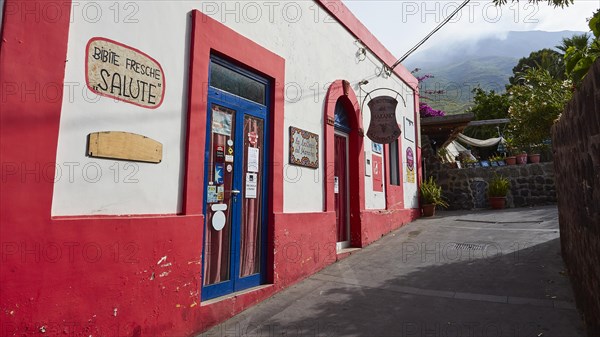 Red and white building