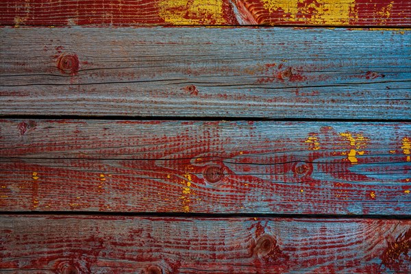 Old painted wooden board