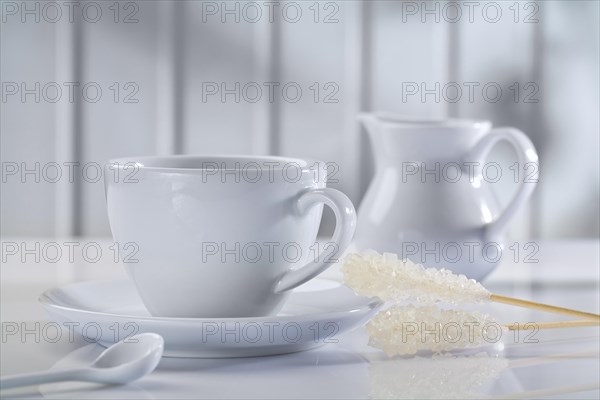 Composition of the white coffee accessories
