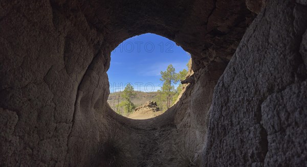 View from the water source into the mountains