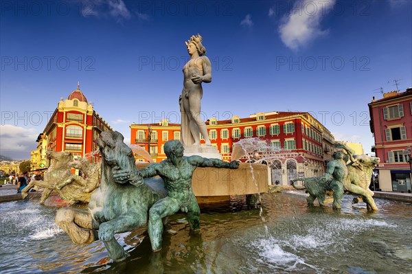 Fountain at Place Massena in Nice