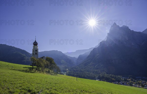 St Valentin church and Schlern massif