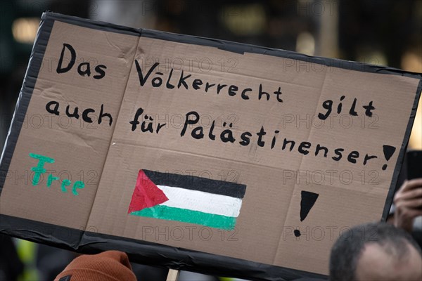 Hundreds of people take part in a pro-Palestine demonstration in Frankfurt am Main on 23 December 2023. The demonstration is accompanied by a massive police presence. Since a terrorist attack by Hamas...