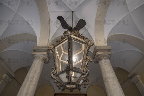 Old lantern in the courtyard of Palazzo Doria Gio Battista Spinola