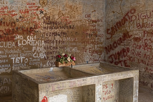 Laundry room where the body of Ernesto Che Guevara was publicly displayed after his death in 1967 in the town Vallegrande