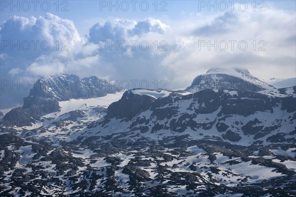 Amazing mountains panorama from 5 Fingers viewing platform in the shape of a hand with five fingers