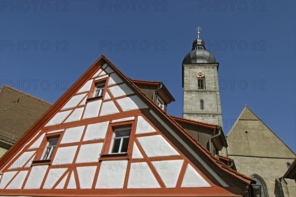 St Martin's Church from the 12th century, former collegiate monastery, Forchheim, Upper Franconia,
