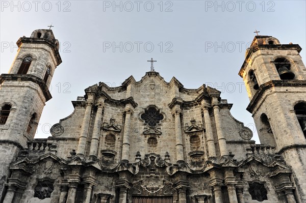 Detail, Catedral de la Habana, Havana Cathedral, start of construction 1748, baroque facade, Plaza