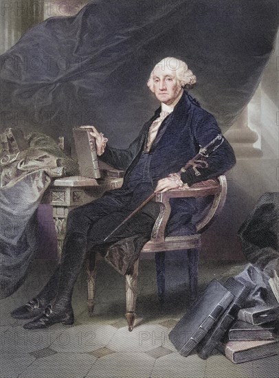 George Washington 1732-1799, Commander of the American Revolutionary forces and first President of
