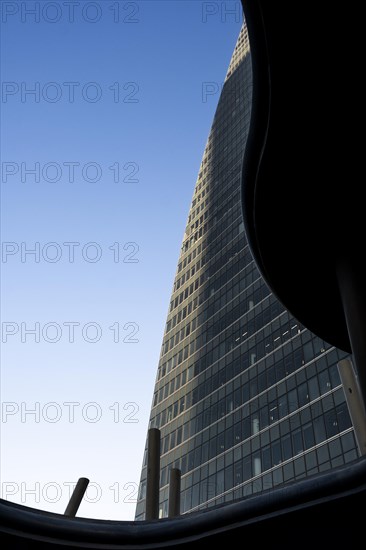 Office towers in the contemporary urban landscape in the Cuatro Torres financial area in the city