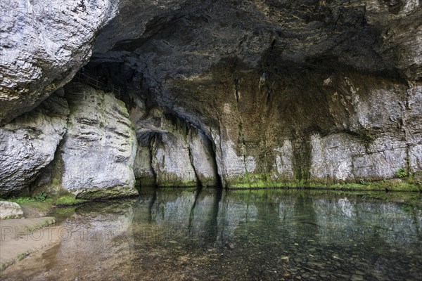 Spring, Source du Lison, Source des Lison, Nans-sous-Sainte-Anne, Departement Doubs,