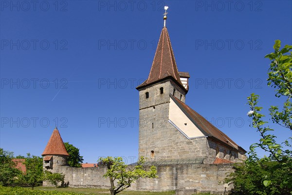 Effeltrich, fortified church of St George. The fortified church was built at the end of the 15th