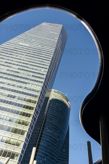 Office towers in the contemporary urban landscape in the Cuatro Torres financial area in the city
