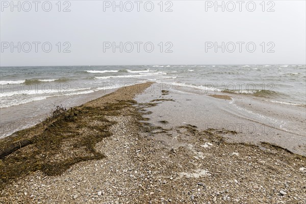 Stormy weather, waves in the Gulf of Saint Lawrence, Gaspesie, Province of Quebec, Canada, North