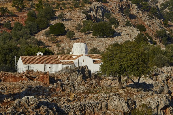 Church of St Michael the Archangel, Cross-domed church, Traditional building surrounded by rugged