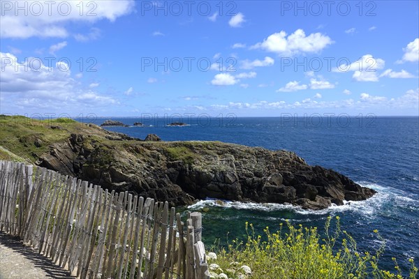 Cliffs at the Pointe Saint-Mathieu, Plougonvelin, Finistere department, Brittany region, France,