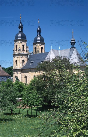 Pilgrimage basilica of the Holy Trinity of the Franciscan monastery in Goessweinstein, district of