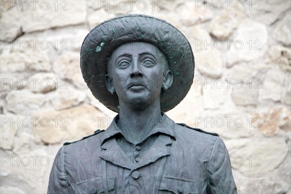 The only public statue of General Franco remaining in place in Spain, Melilla autonomous city