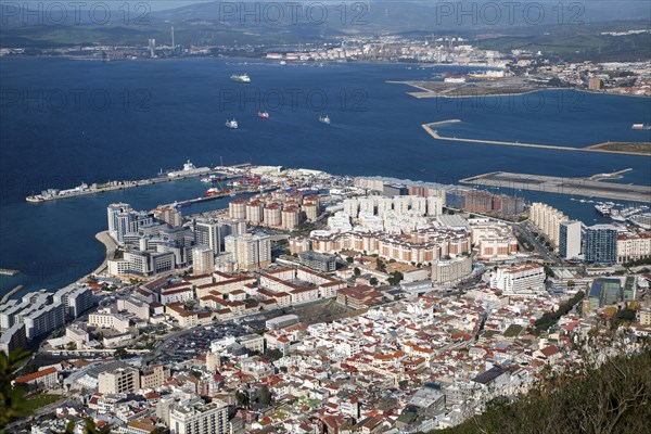High density modern apartment block housing, Gibraltar, British overseas territory in southern