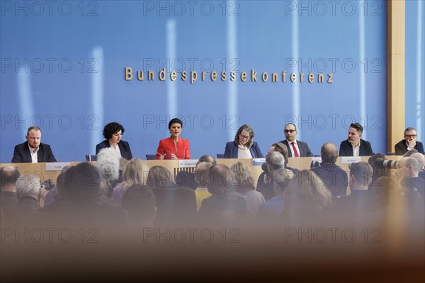 Christian Leye, MP, Amira Mohamed Ali, Dr Sahra Wagenknecht, Prof. Dr Shervin Haghsheno, university