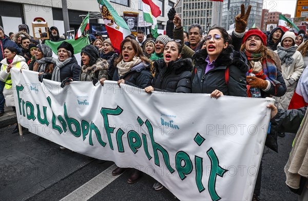 Demonstration in solidarity with the protests in Iran and remembrance of the killing of people by