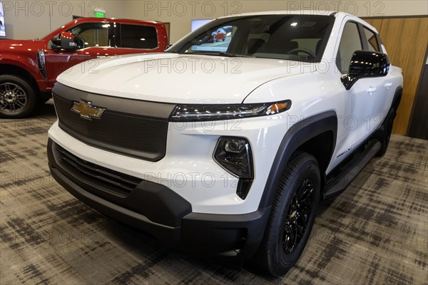 Pontiac, Michigan USA, 4 January 2024, The Chevrolet Silverado was runner-up for the North American
