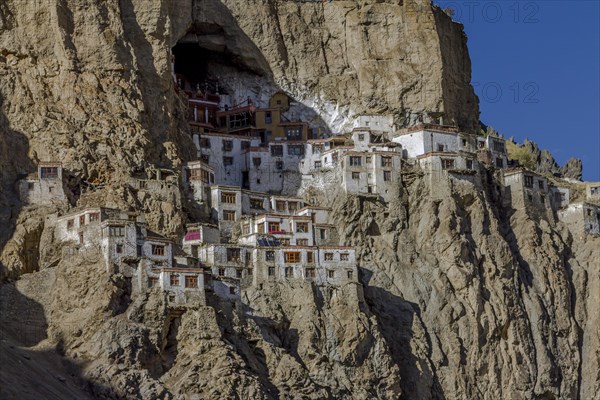 Phugtal Gompa, one of the most spectacularly located Buddhist monasteries of Ladakh, which clings