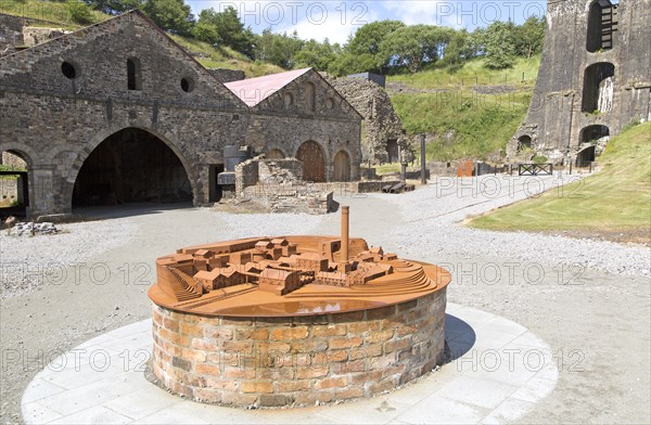 Ironworks museum industrial archaeology, UNESCO World Heritage site, Blaenavon, Monmouthshire,