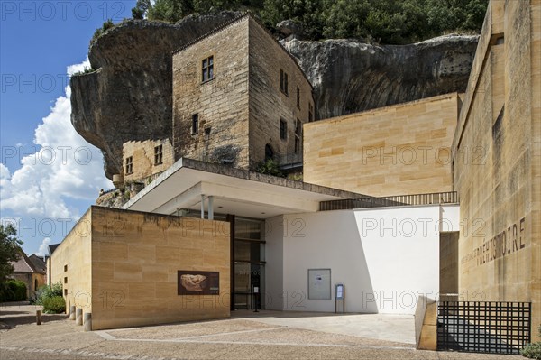 Entrance of the Musee national de Prehistoire, museum about prehistoric life at Les