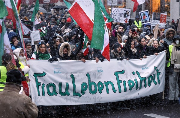 Demonstration in solidarity with the protests in Iran and remembrance of the killing of people by