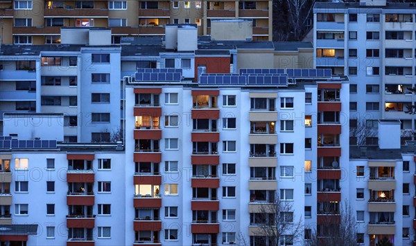 View of houses in Gropiusstadt. The rise in rents in German cities has increased again in the past