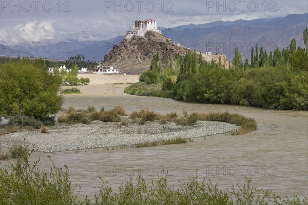 Stakna Gompa, the Buddhist monastery located on a hill above the Indus River in the central part of