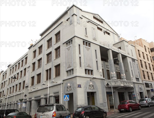 Monumental cinema 1930s Art Deco style Melilla, Spanish territory in north Africa, Spain architect