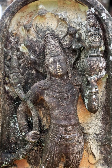 UNESCO World Heritage Site, ancient city Polonnaruwa, Sri Lanka, Asia, stone carving figures,