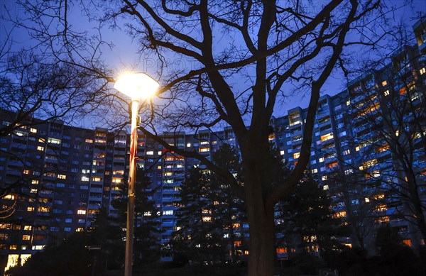 View of the Gropiushaus tower block in Gropiusstadt. The rise in rents in German cities has