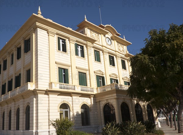 Historic port authority office building Malaga, Spain eclectic classicist style, 1935 architect