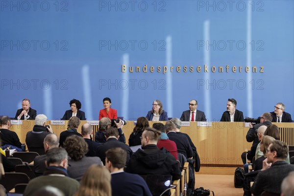Christian Leye, MP, Amira Mohamed Ali, Dr Sahra Wagenknecht, Prof. Dr Shervin Haghsheno, university
